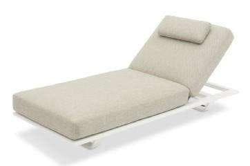 A white, rectangular, flat surface with a smaller, rectangular piece attached to one side, creating a stepped appearance.
